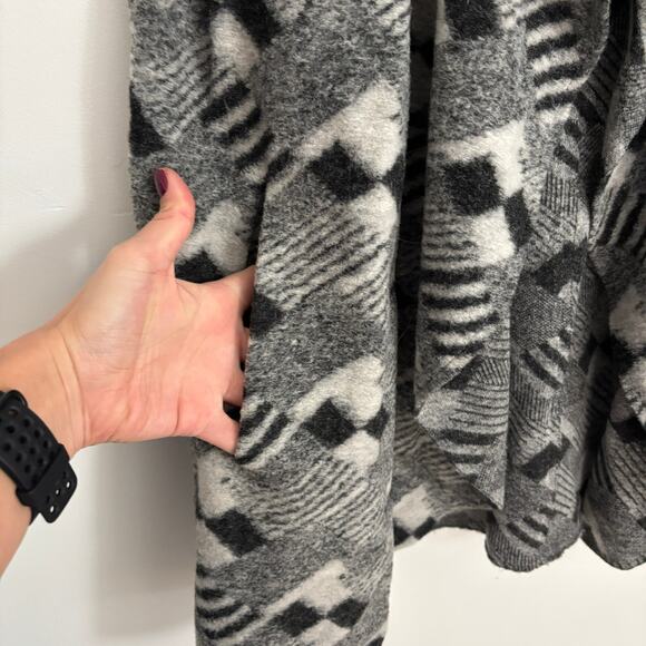 Willi Smith Wool Blend Vest Draped Front Waist Length Pockets Cozy Chic - Picture 7 of 10